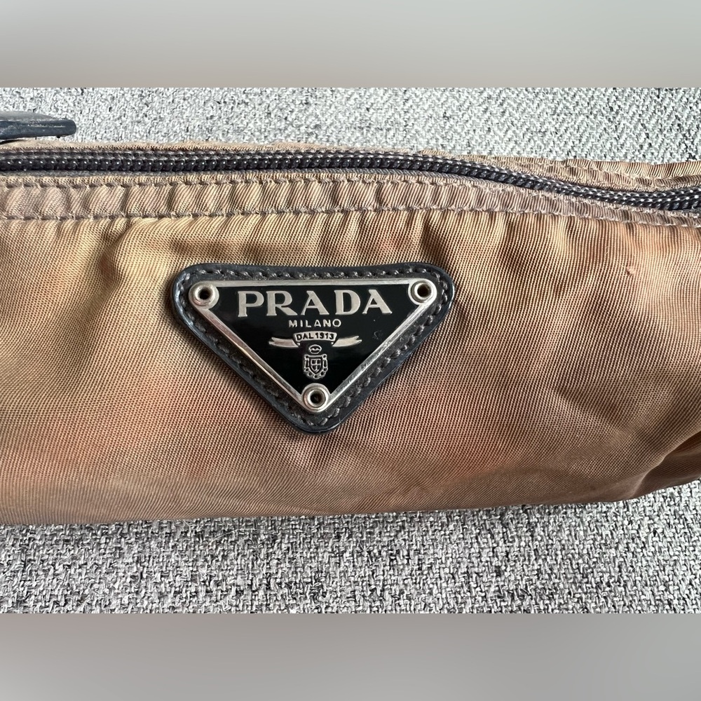Prada nylon Brown pencil makeup case - Picture 5 of 10